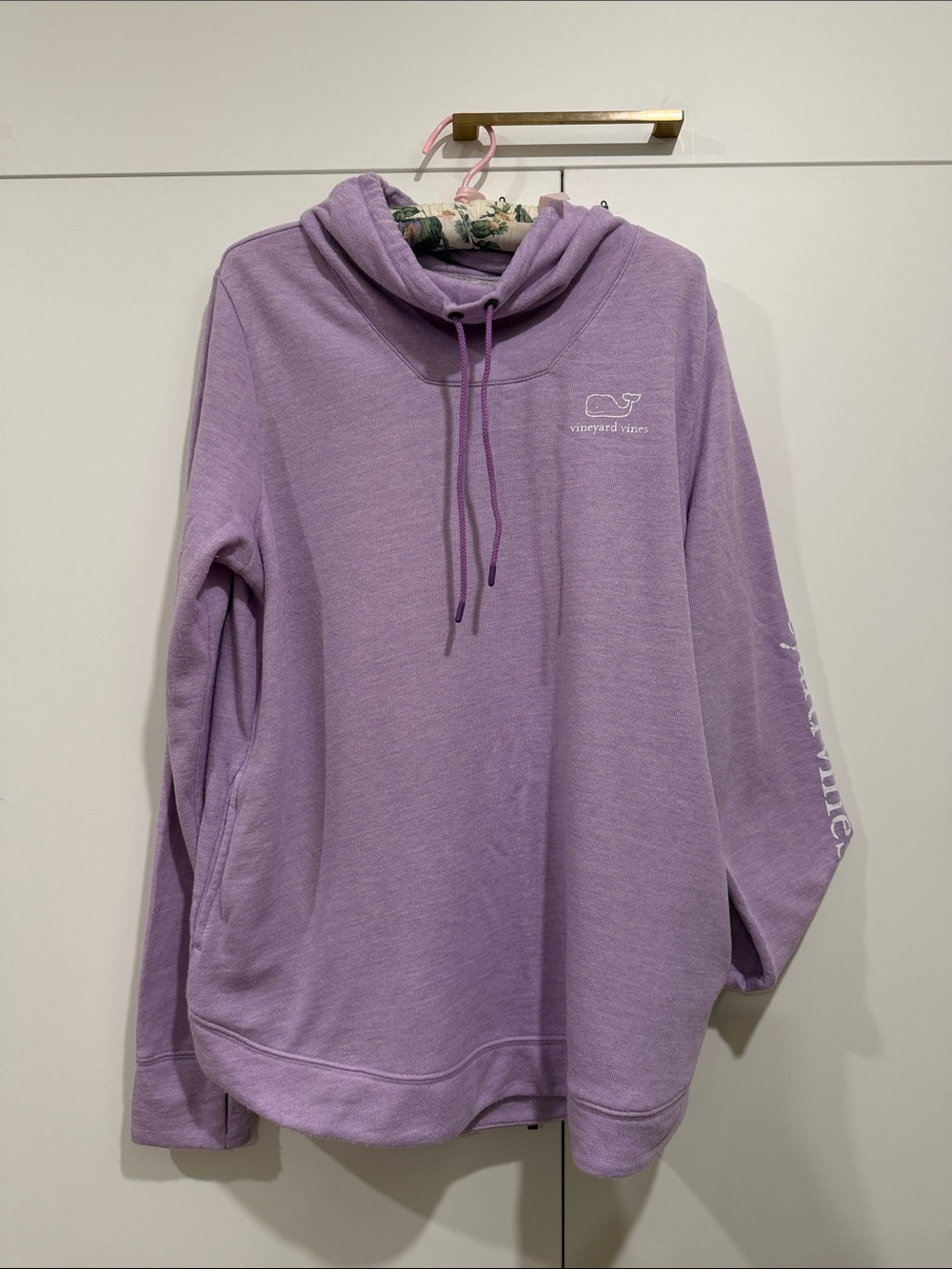 Vineyard Vines Lavender Cowl Neck Pullover with 2 pockets